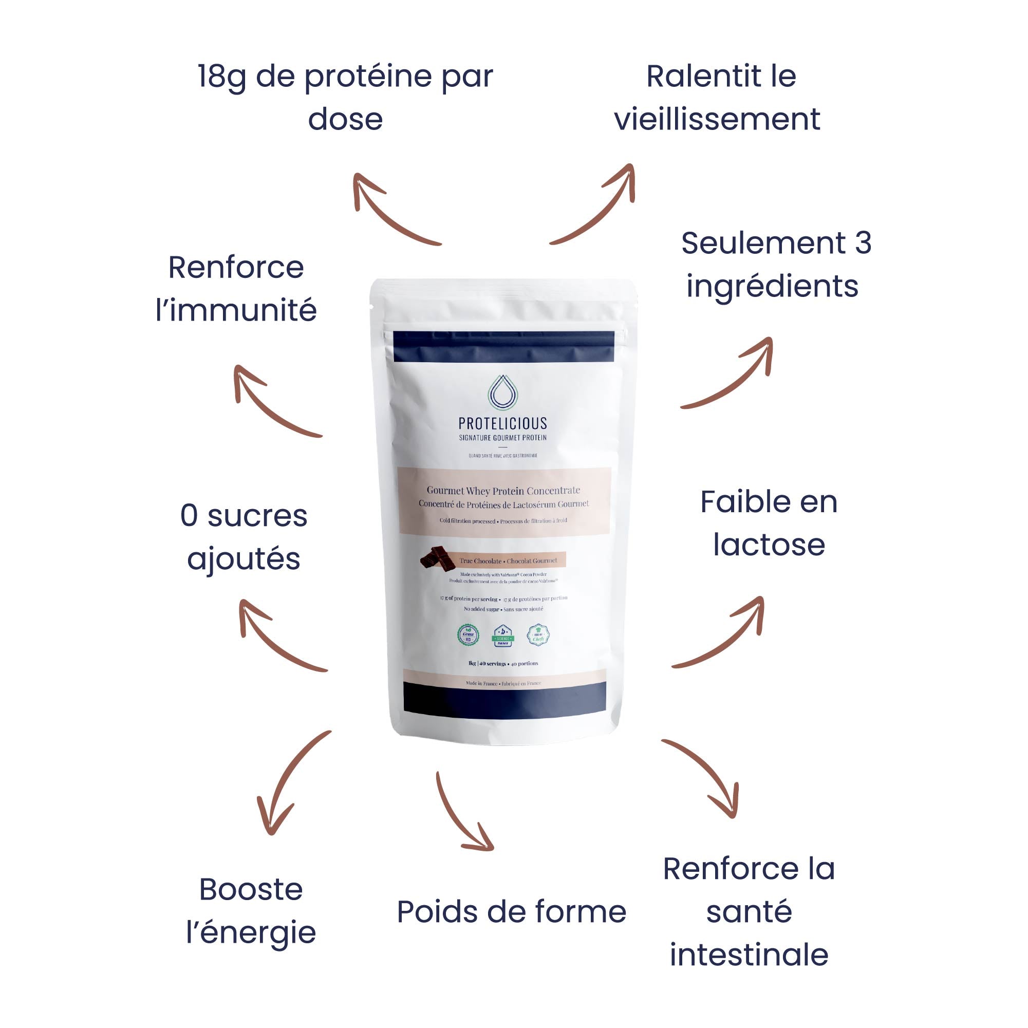 Concentrés de Protéines de Lactosérum - Chocolat Intense Gourmet | 500g