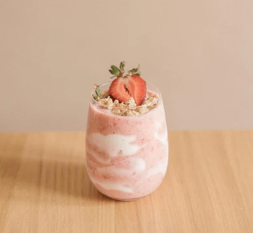 Smoothie à la fraise façon Cheesecake